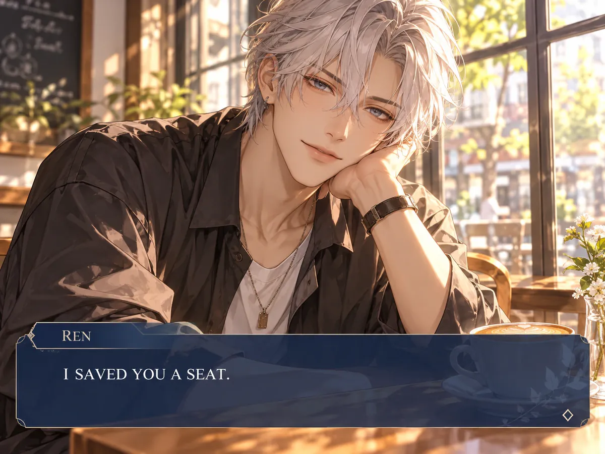 Dialogue translated inside the box