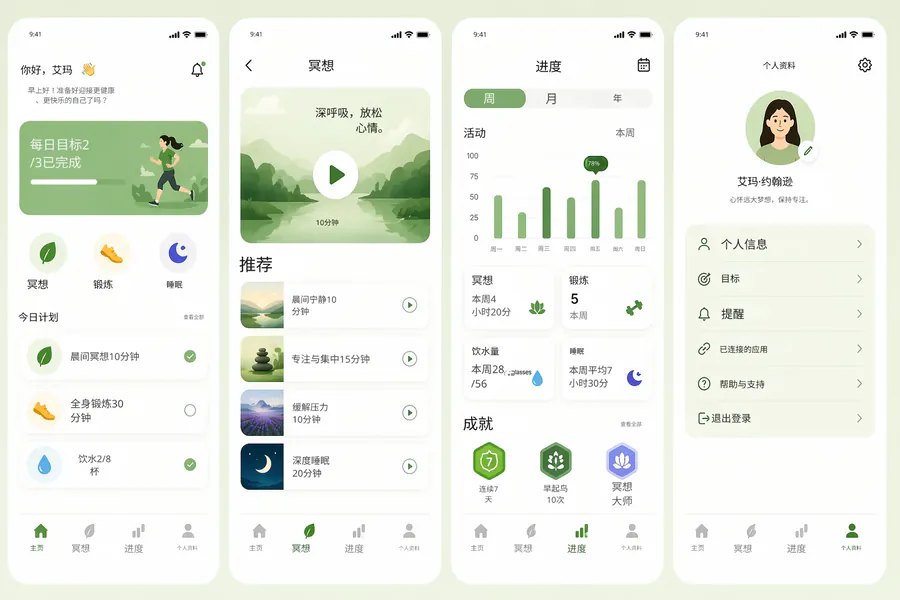 Mobile app UI translated to Chinese by AI